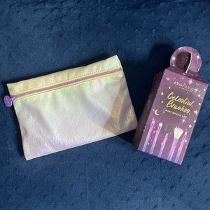 Makeup bag and mini brush set